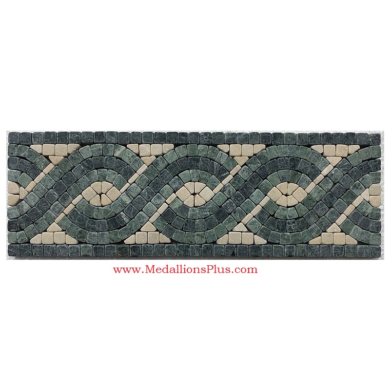 Empress, Honed Mosaic Tile Listello 4" x 12"